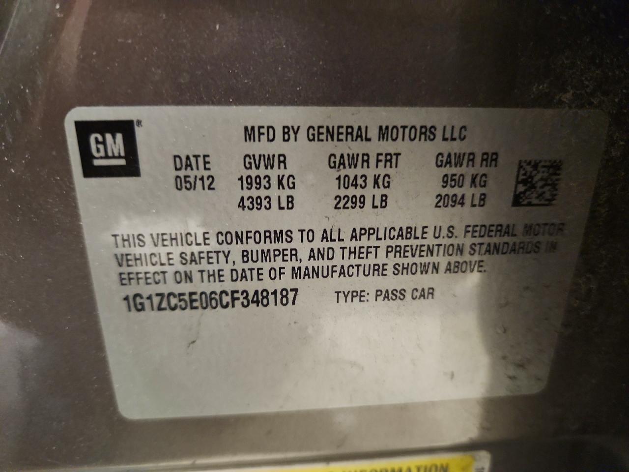 2012 CHEVROLET MALIBU 1LT photo 23