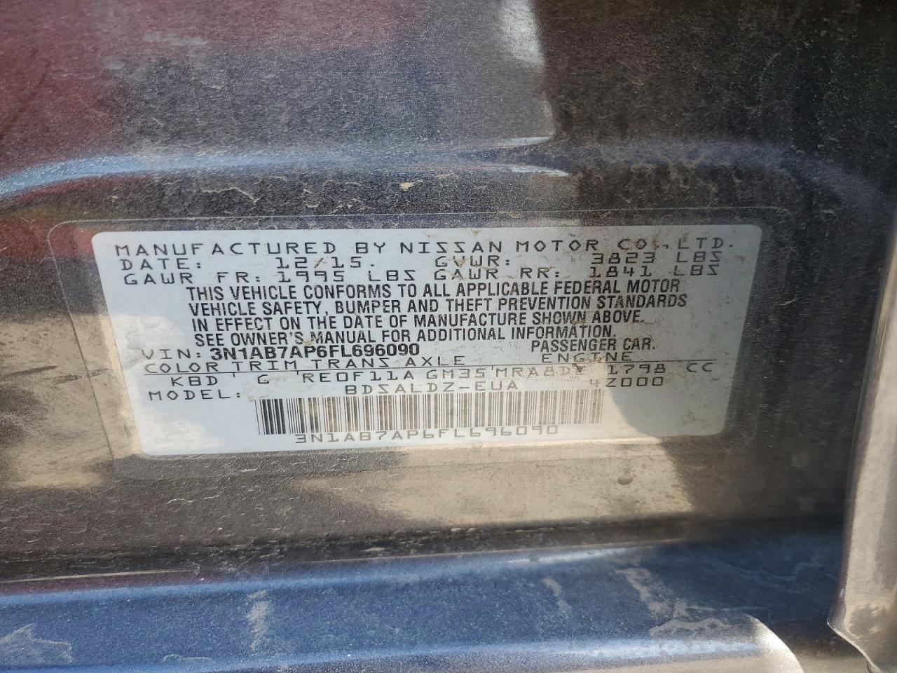2015 NISSAN SENTRA S photo 12