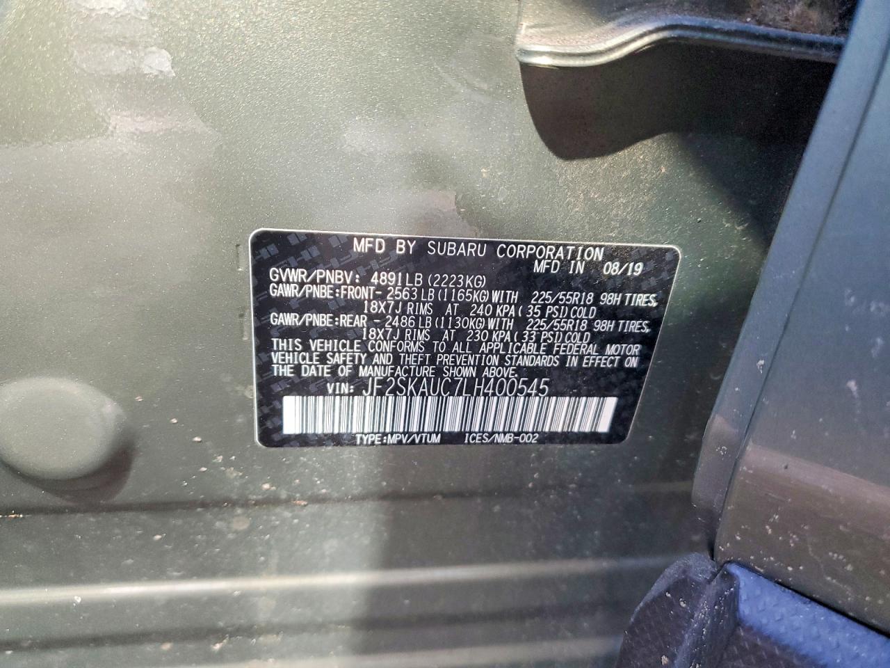2020 SUBARU FORESTER LIMITED photo 13