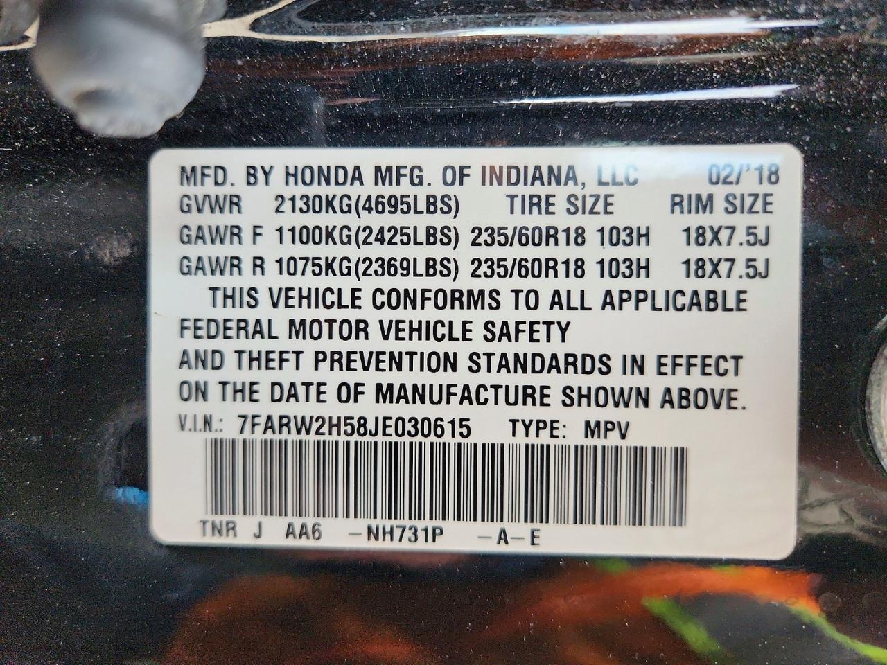 2018 HONDA CR-V EX photo 13