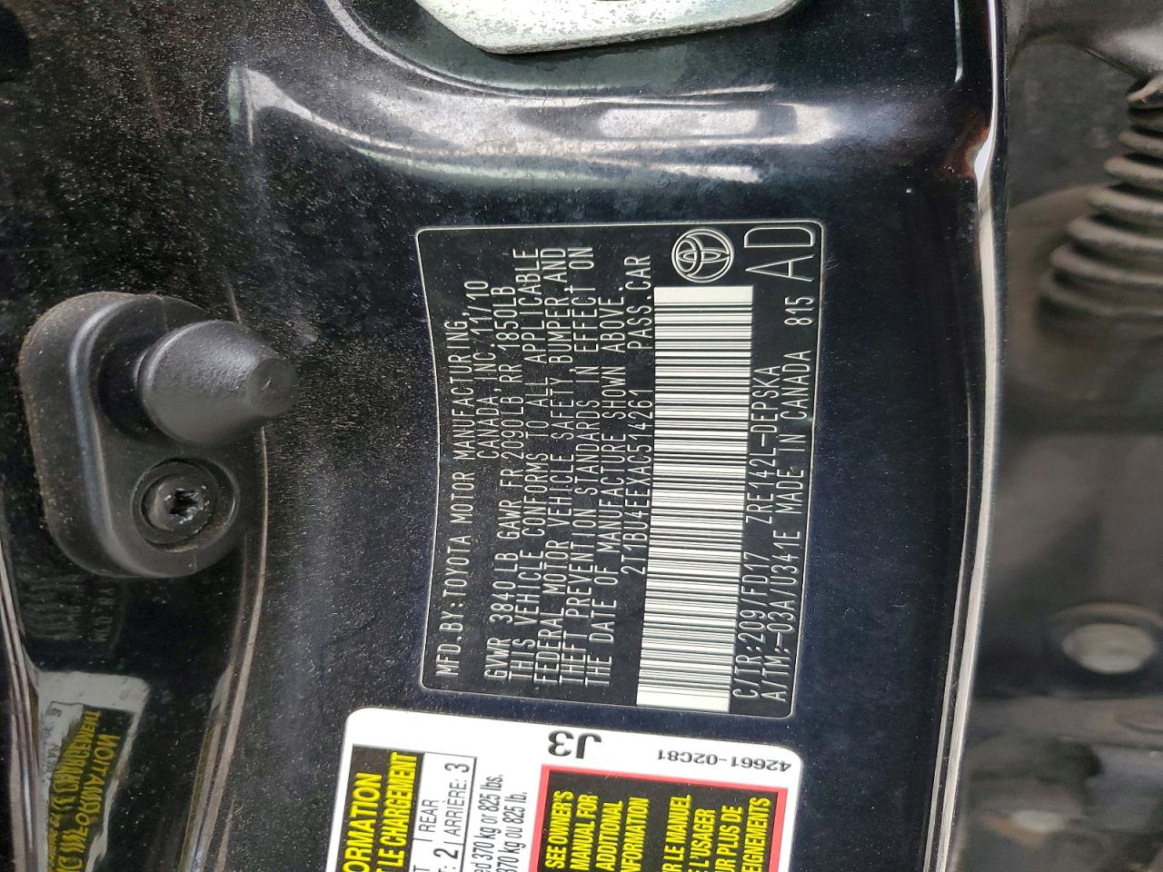 2010 TOYOTA COROLLA BASE photo 23