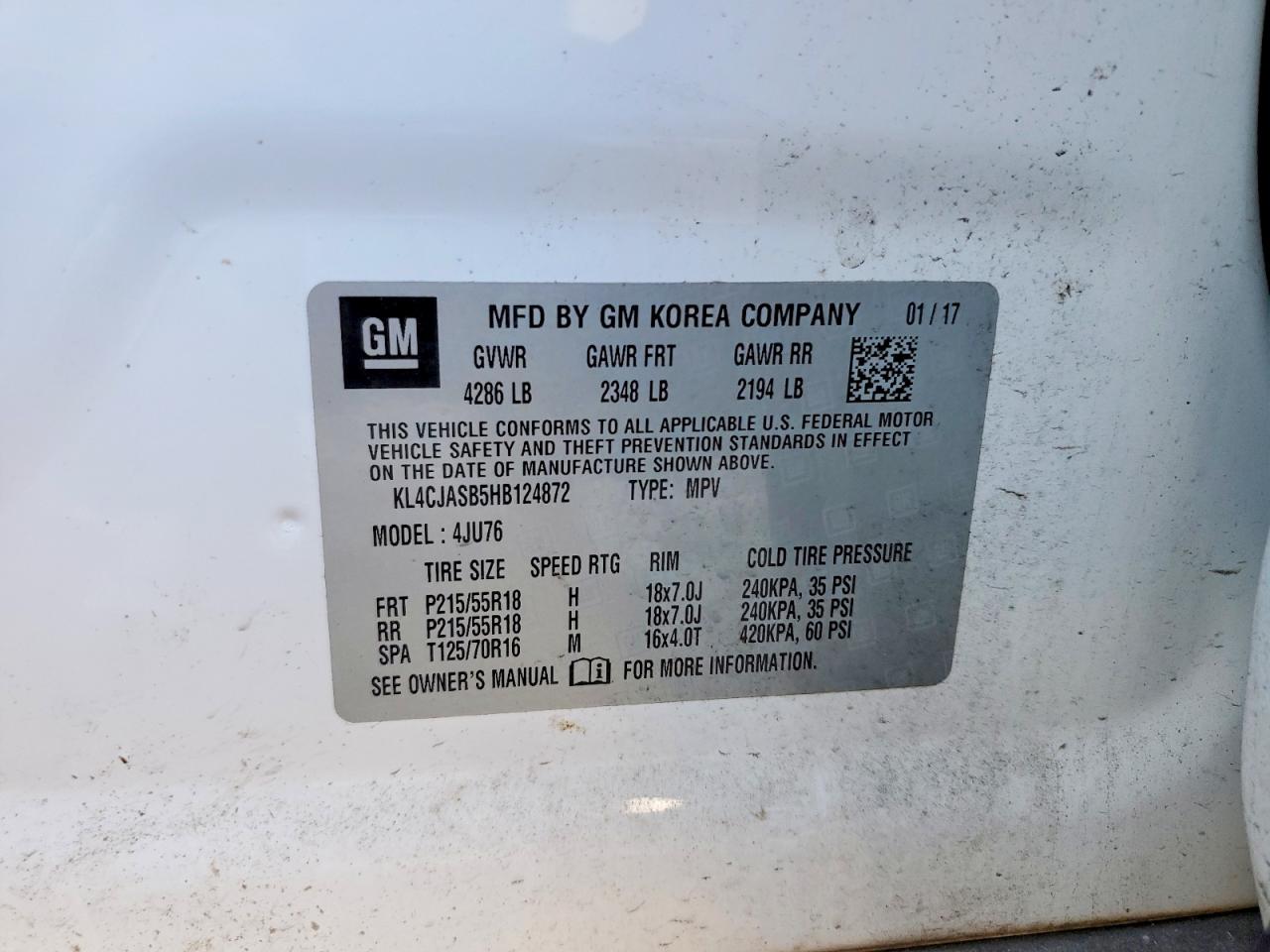 2017 BUICK ENCORE PREFERRED photo 13