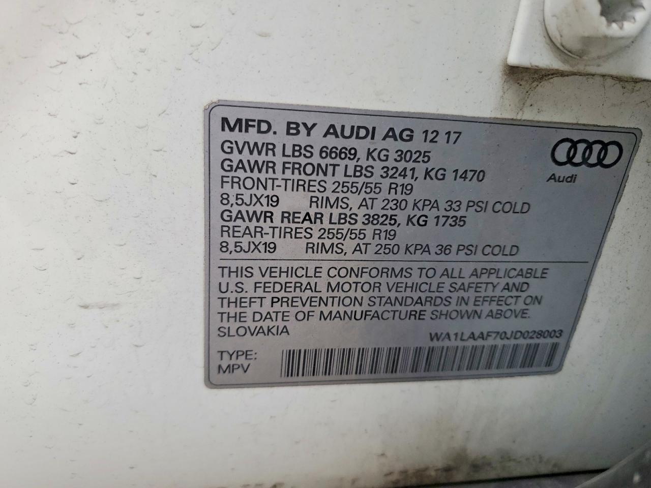 2018 AUDI Q7 PREMIUM PLUS photo 13