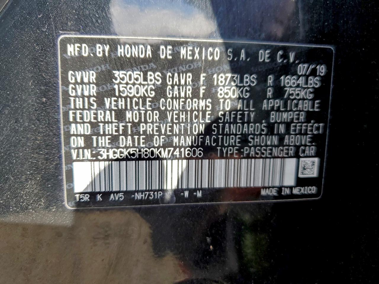 2019 HONDA FIT EX photo 34