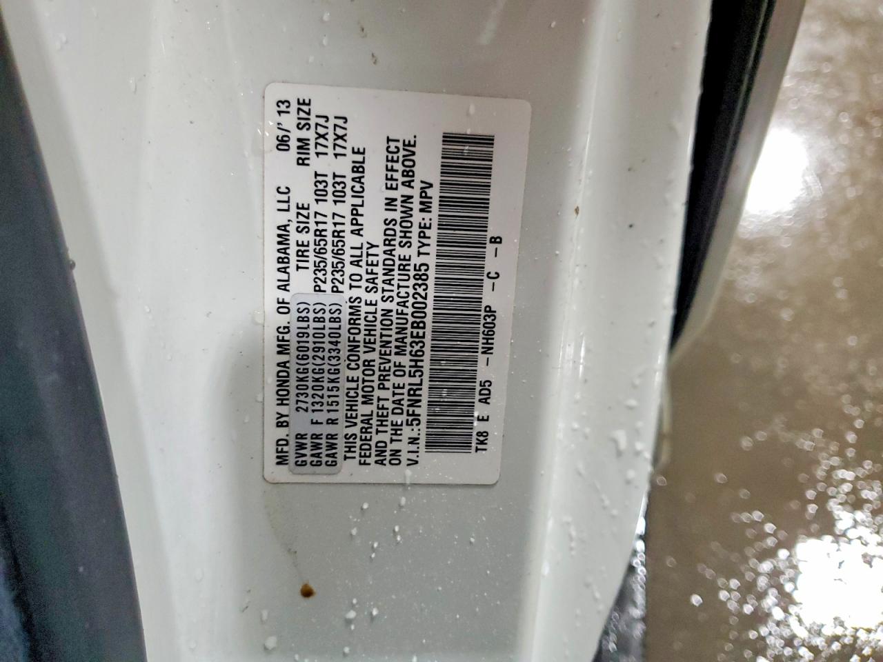 2014 HONDA ODYSSEY EXL photo 13