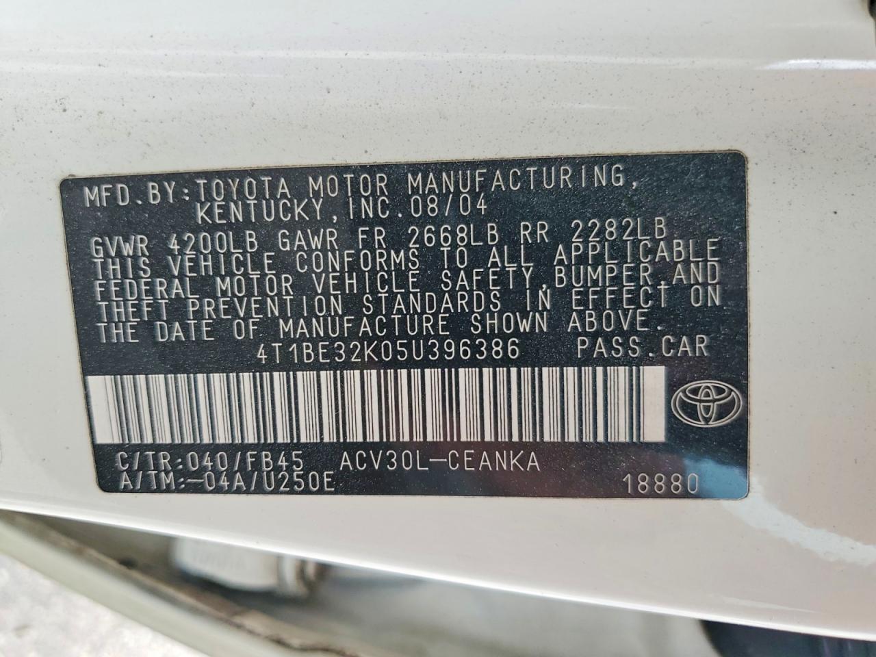 2005 TOYOTA CAMRY LE photo 12