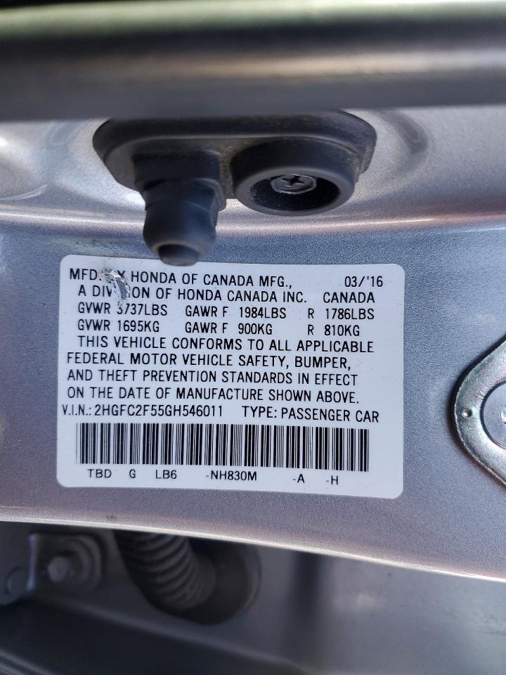 2016 HONDA CIVIC LX photo 12