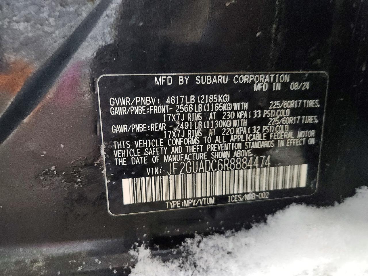 2024 SUBARU CROSSTREK PREMIUM photo 23