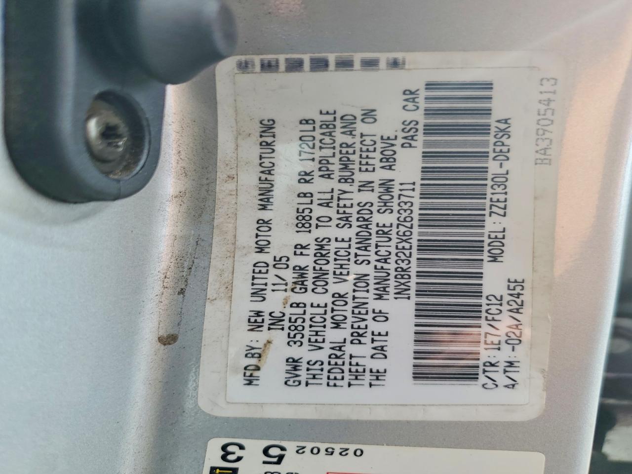 2006 TOYOTA COROLLA CE photo 12
