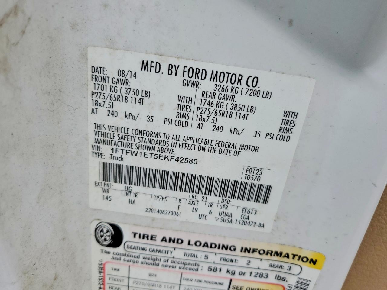 2014 FORD F150 SUPERCREW photo 12