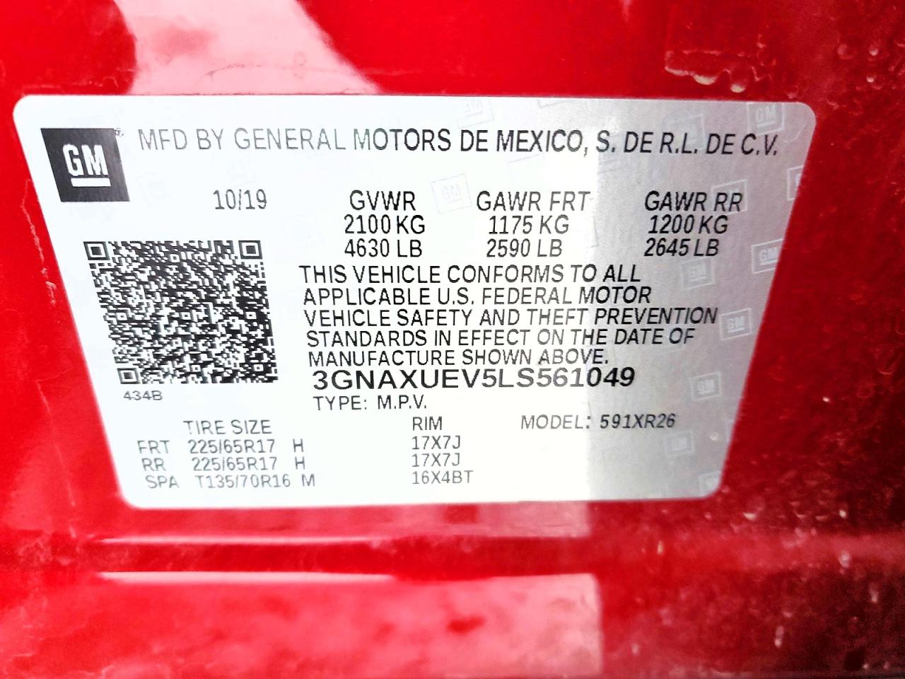 2020 CHEVROLET EQUINOX LT photo 14
