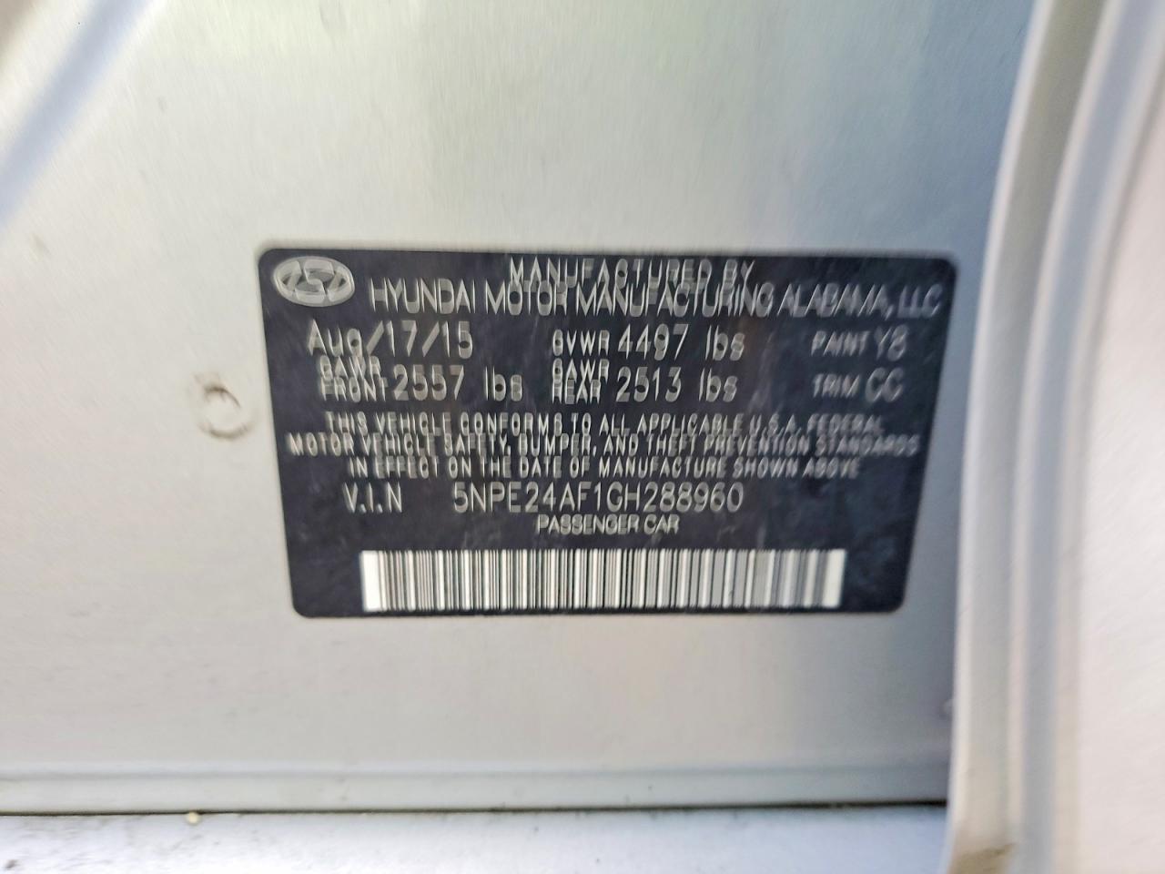 2016 HYUNDAI SONATA SE photo 12