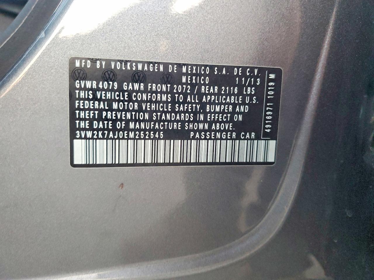 2014 VOLKSWAGEN JETTA BASE photo 13