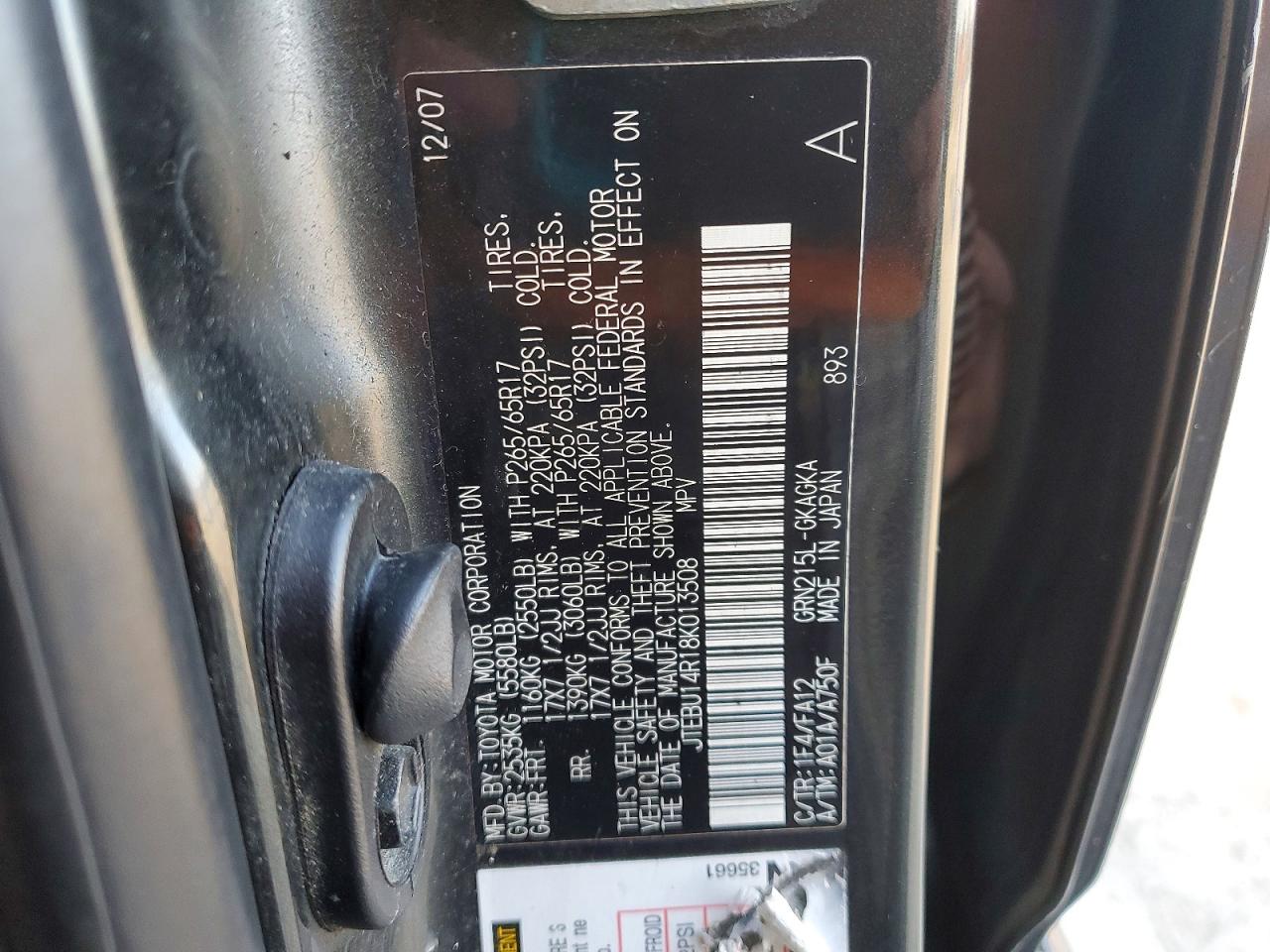 2008 TOYOTA 4RUNNER SR5 photo 27