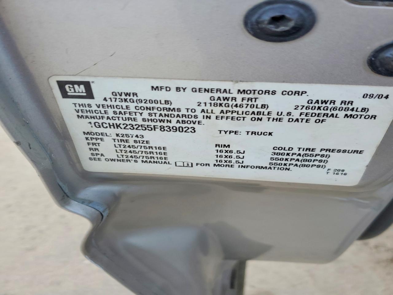 2005 CHEVROLET SILVERADO K2500 HEAVY DUTY photo 23