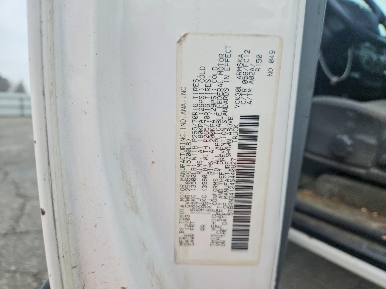 2004 TOYOTA TUNDRA ACCESS CAB SR5 photo 12