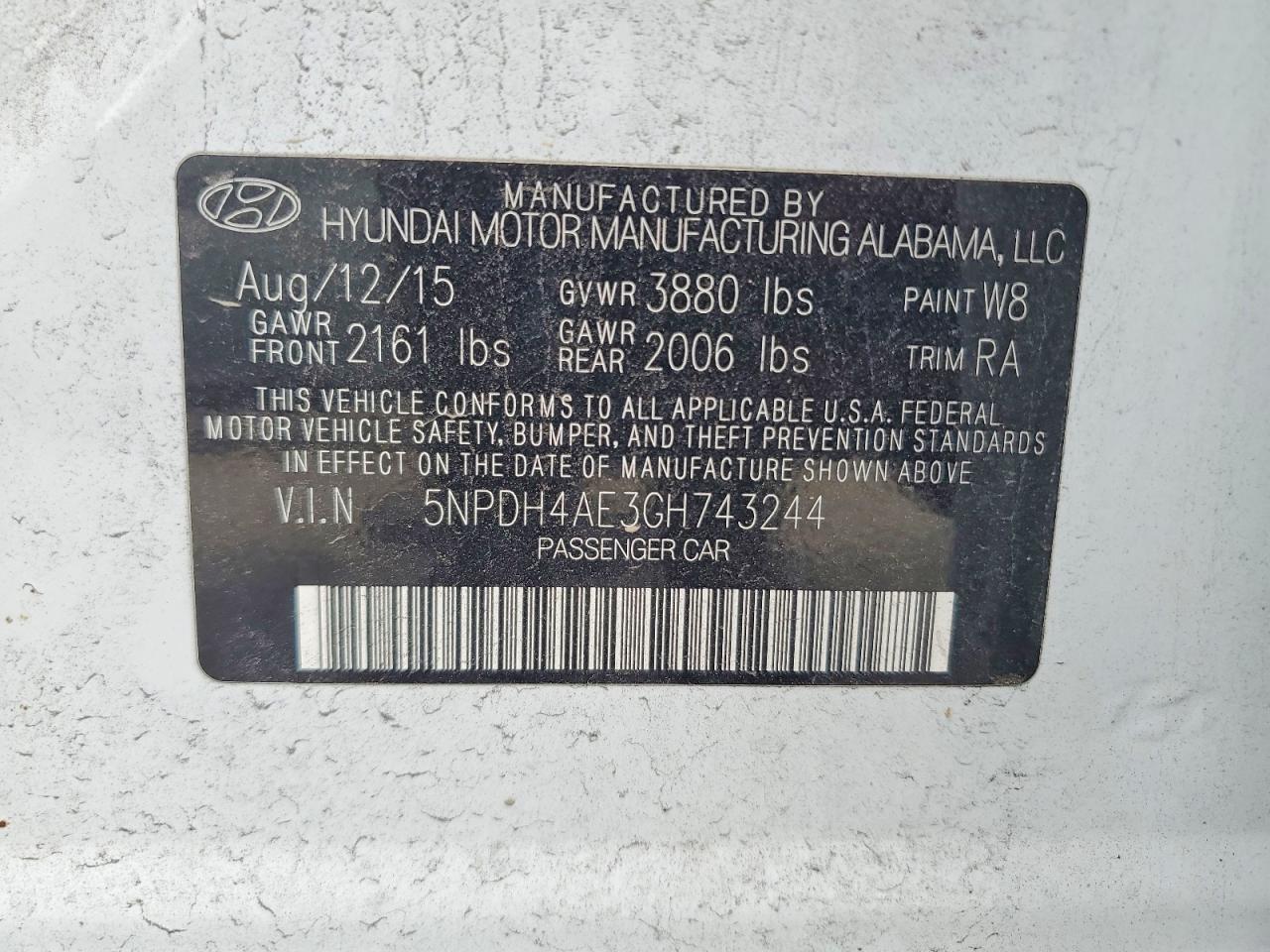 2016 HYUNDAI ELANTRA SE photo 13