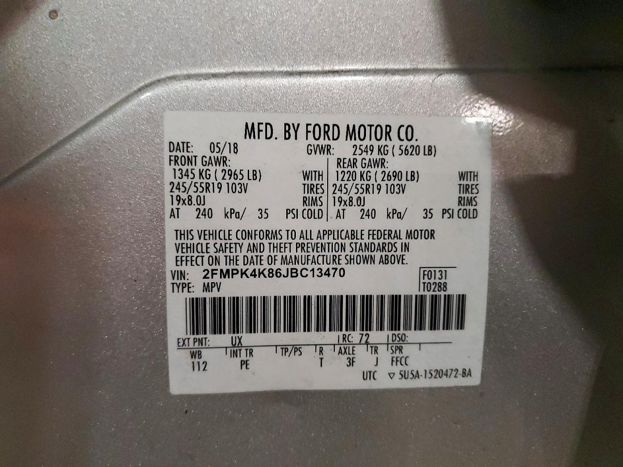 2018 FORD EDGE TITANIUM photo 13