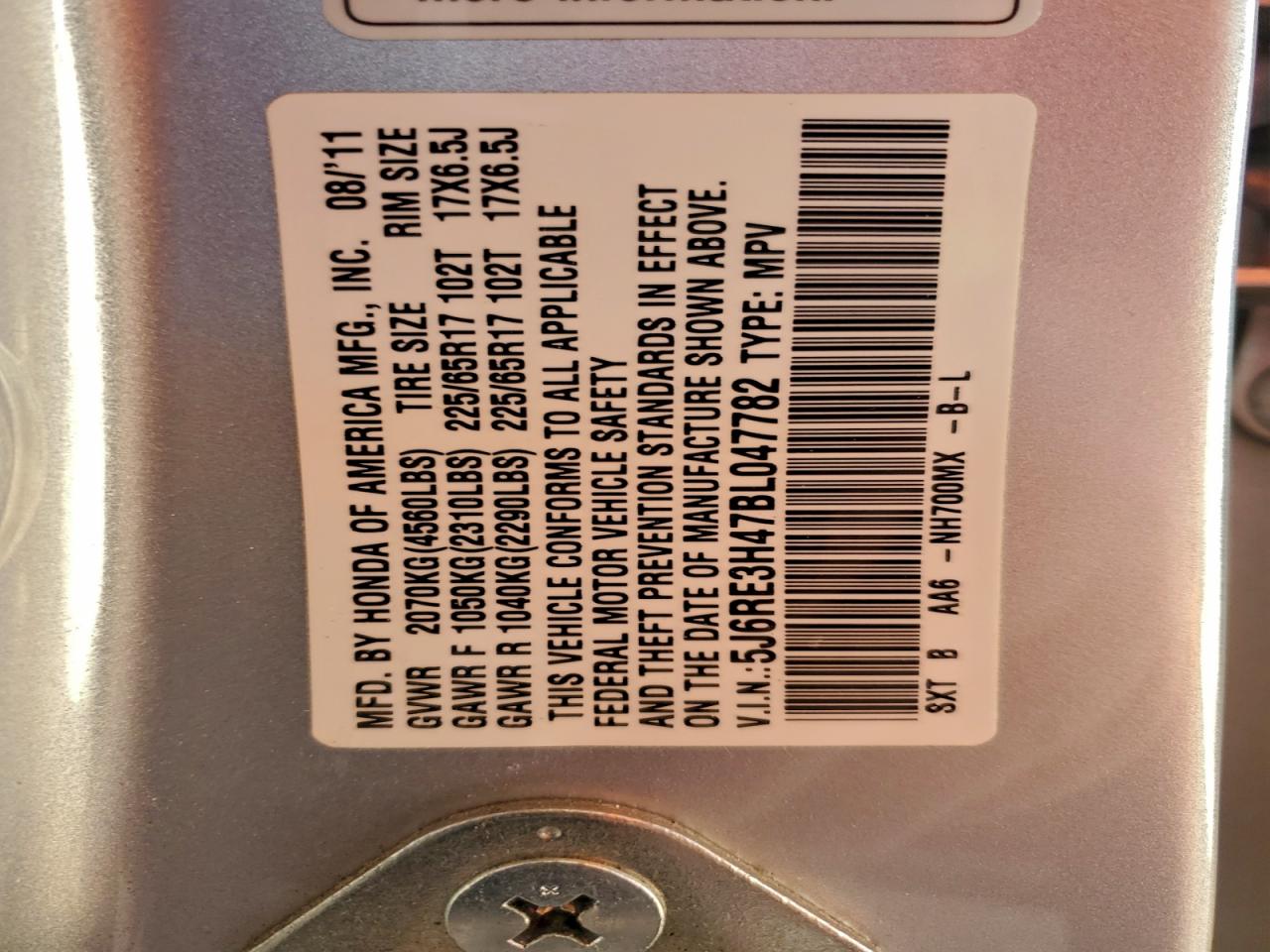 2011 HONDA CR-V SE photo 13