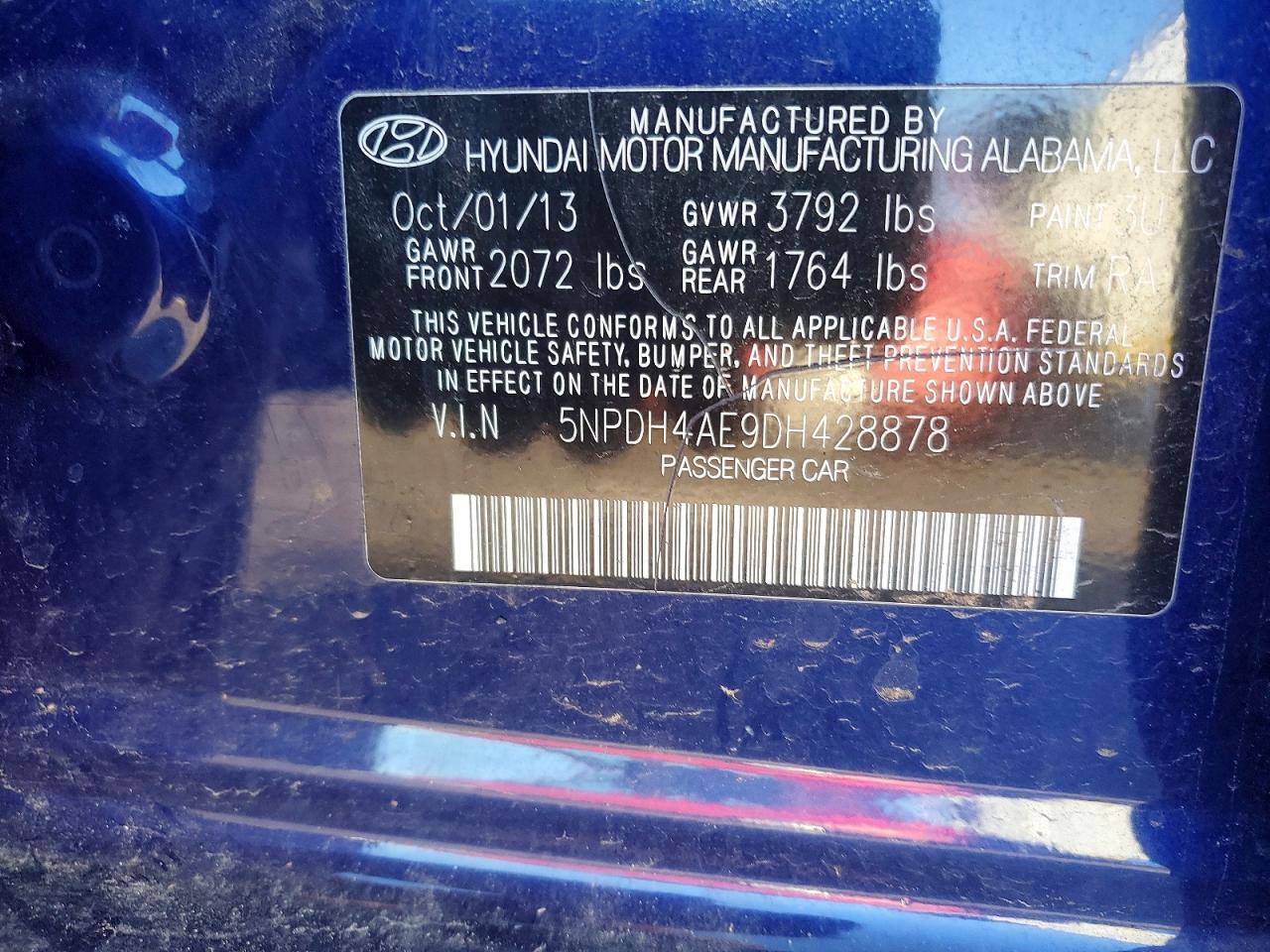 2013 HYUNDAI ELANTRA photo 12