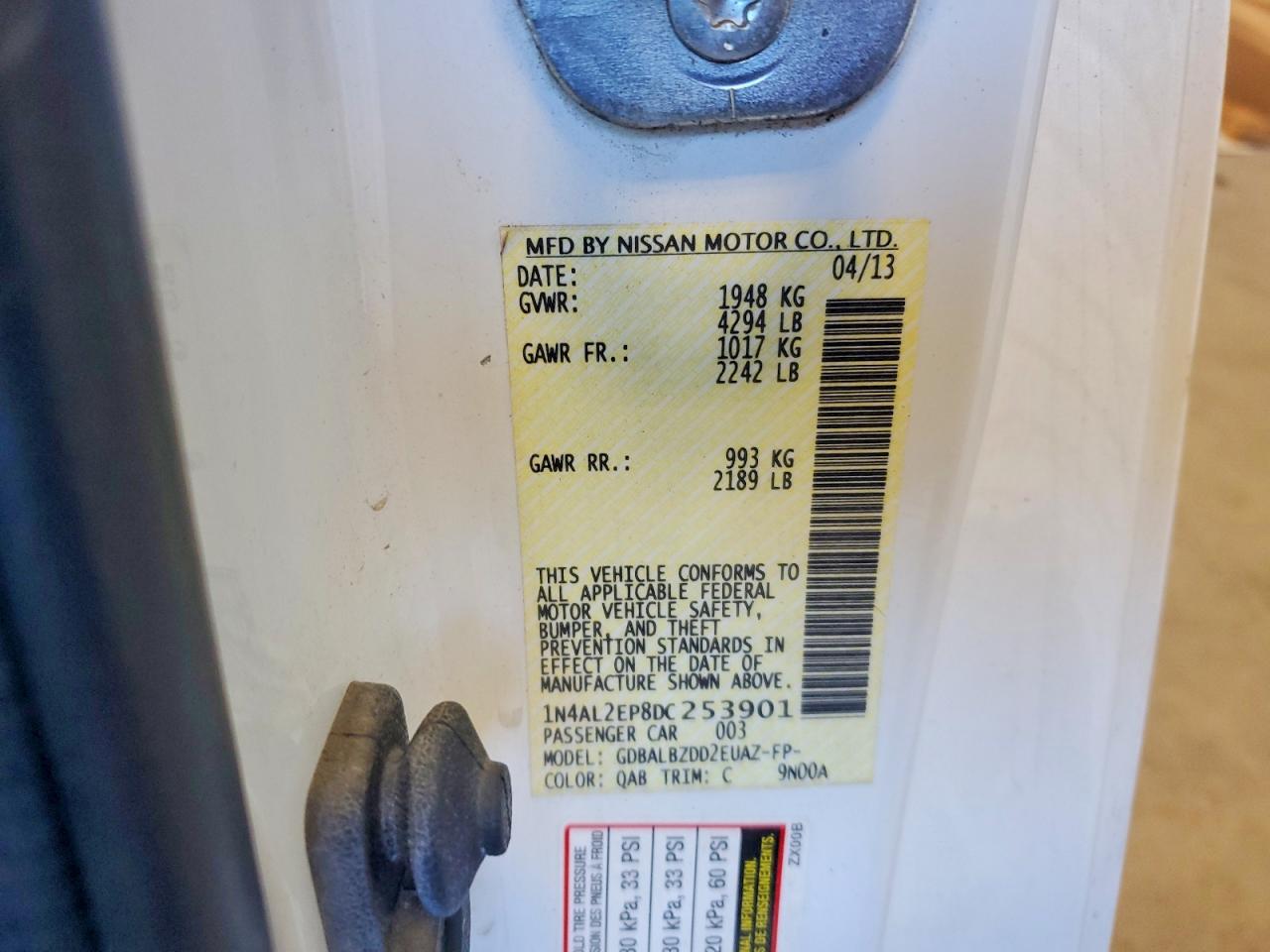 2013 NISSAN ALTIMA S photo 37