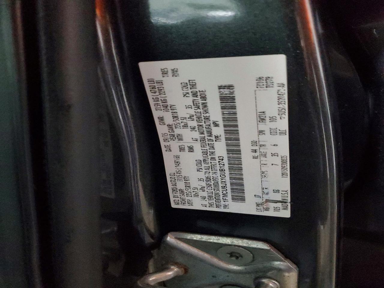 2016 FORD ESCAPE TITANIUM photo 13