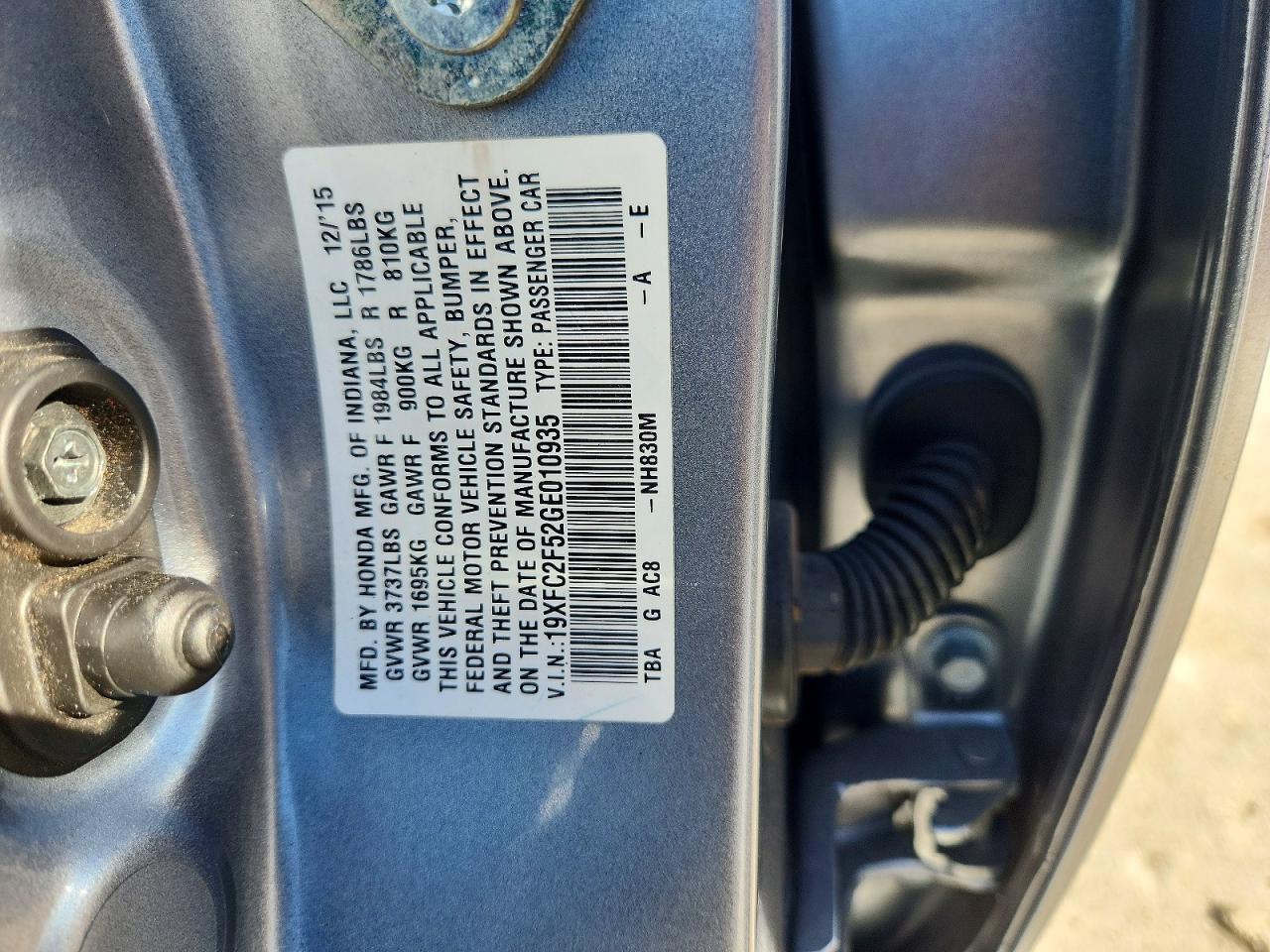 2016 HONDA CIVIC LX photo 13