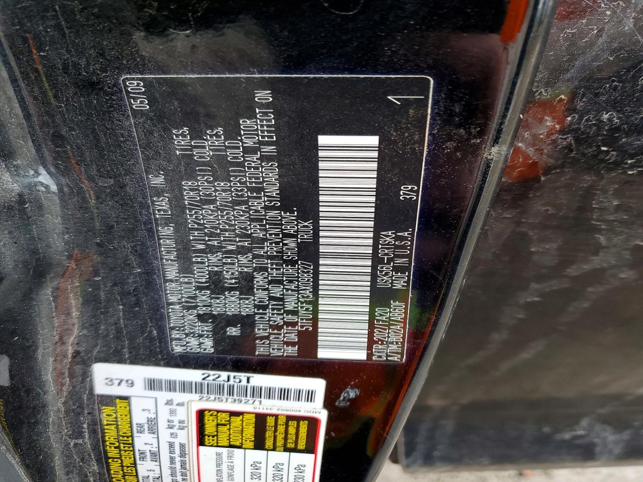 2010 TOYOTA TUNDRA DOUBLE CAB SR5 photo 12