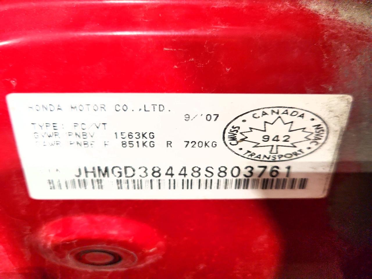 2008 HONDA FIT photo 12
