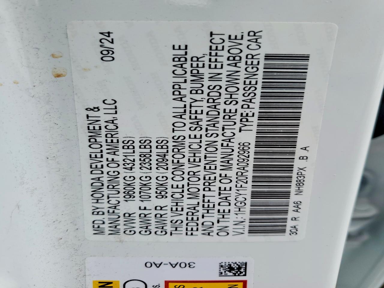 2024 HONDA ACCORD LX photo 34