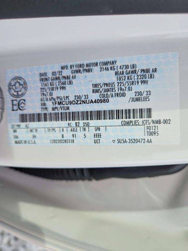 2022 FORD ESCAPE TITANIUM photo 13