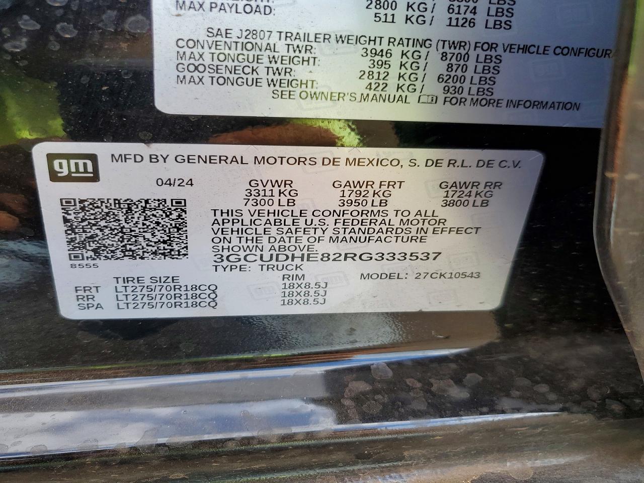 2024 CHEVROLET SILVERADO K1500 ZR2 photo 12