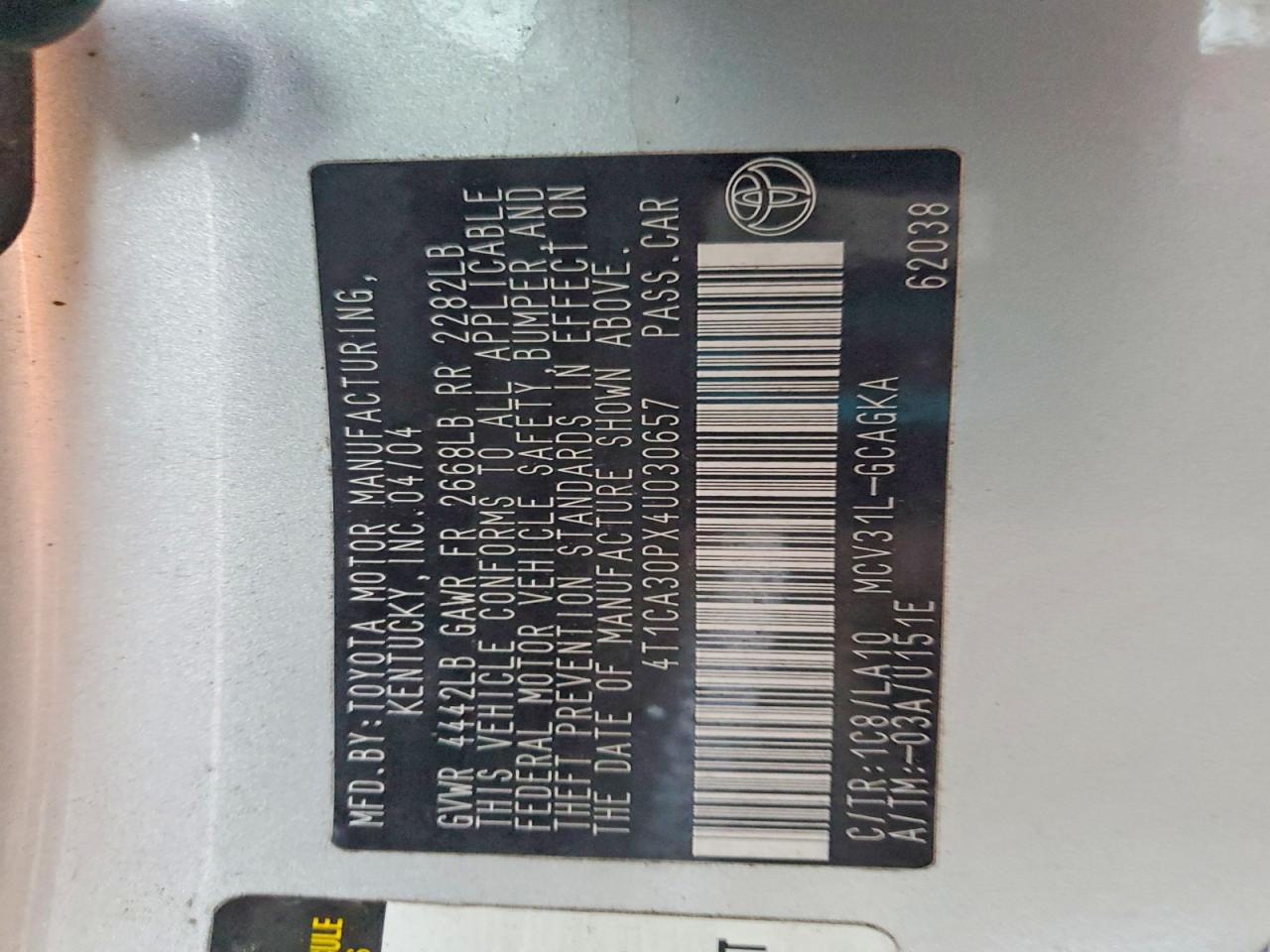 2004 TOYOTA CAMRY SOLARA SE photo 12
