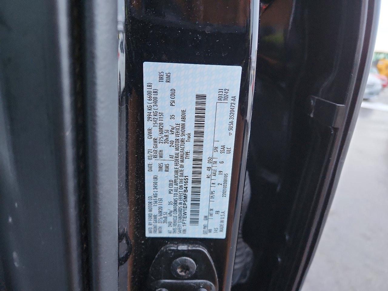 2021 FORD F150 SUPERCREW photo 12