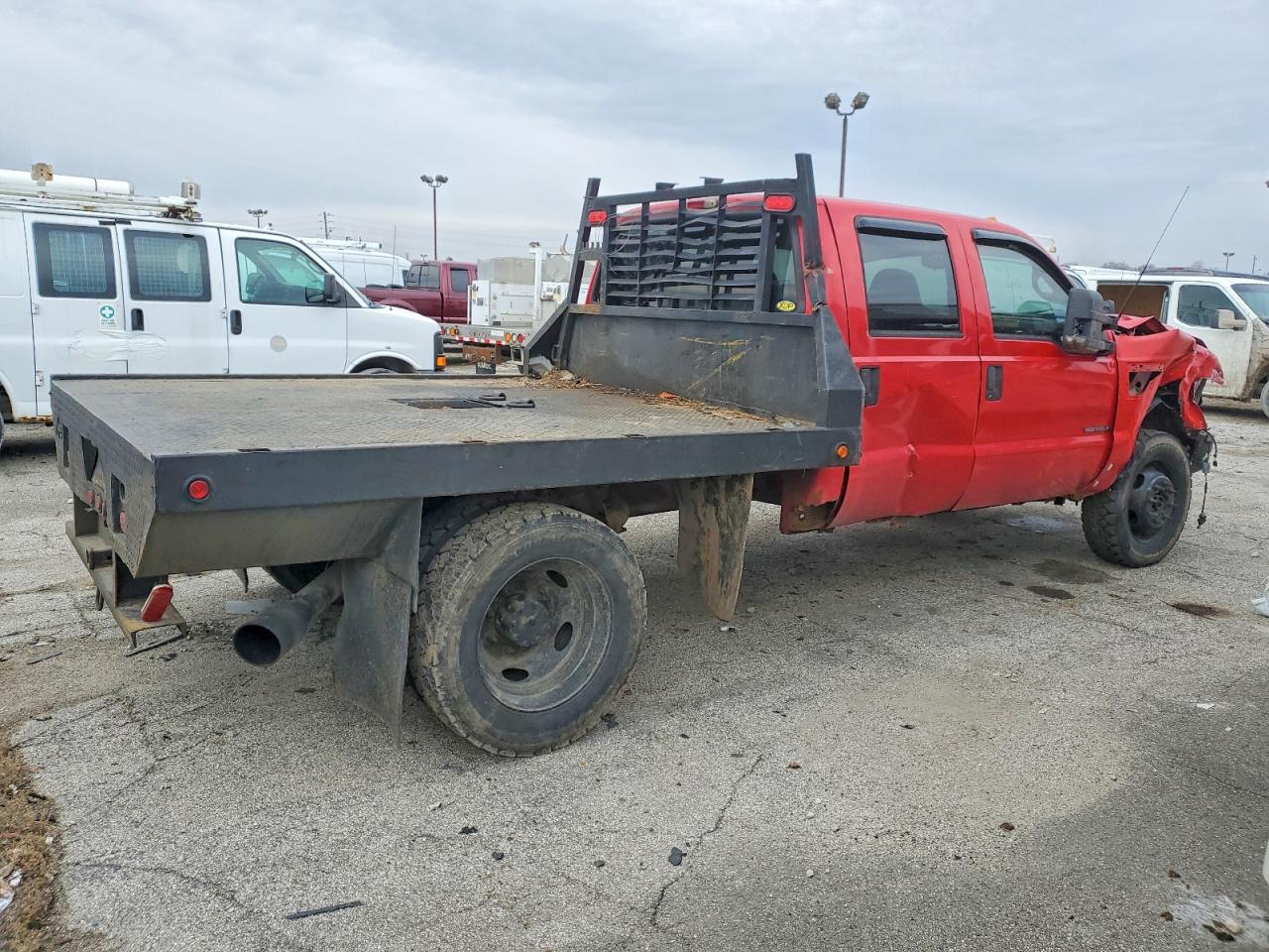 2002 FORD F350 SUPER DUTY FLATBED TRUCK photo 3