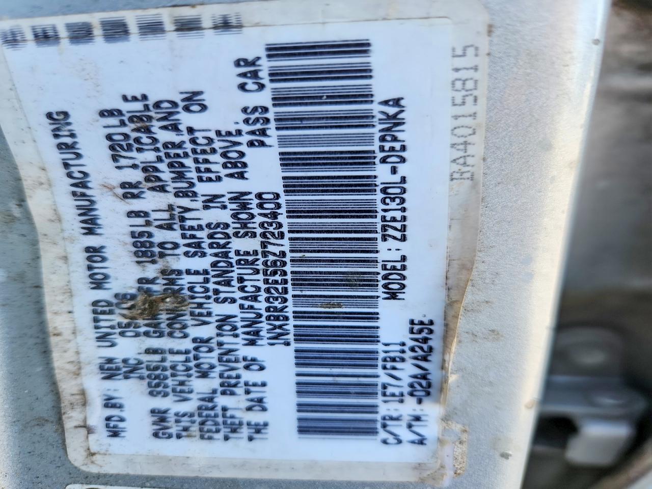 2006 TOYOTA COROLLA LE photo 12