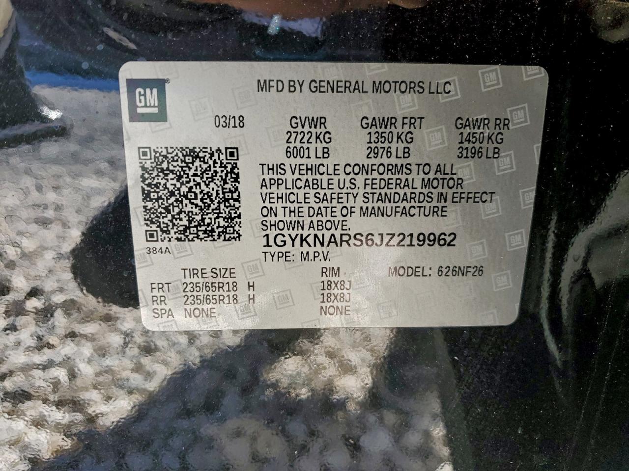 2018 CADILLAC XT5 photo 12