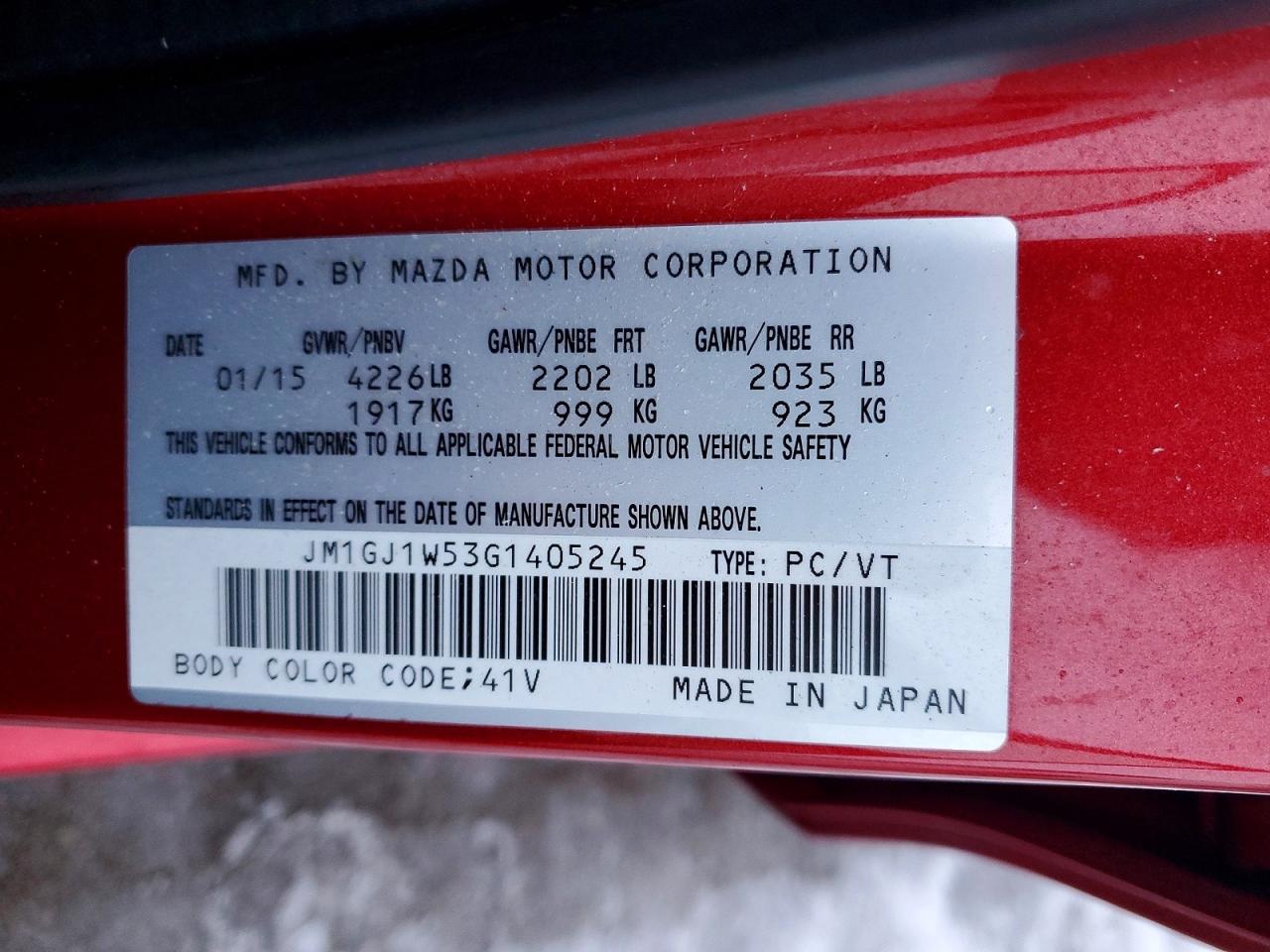 2016 MAZDA 6 GRAND TOURING photo 12