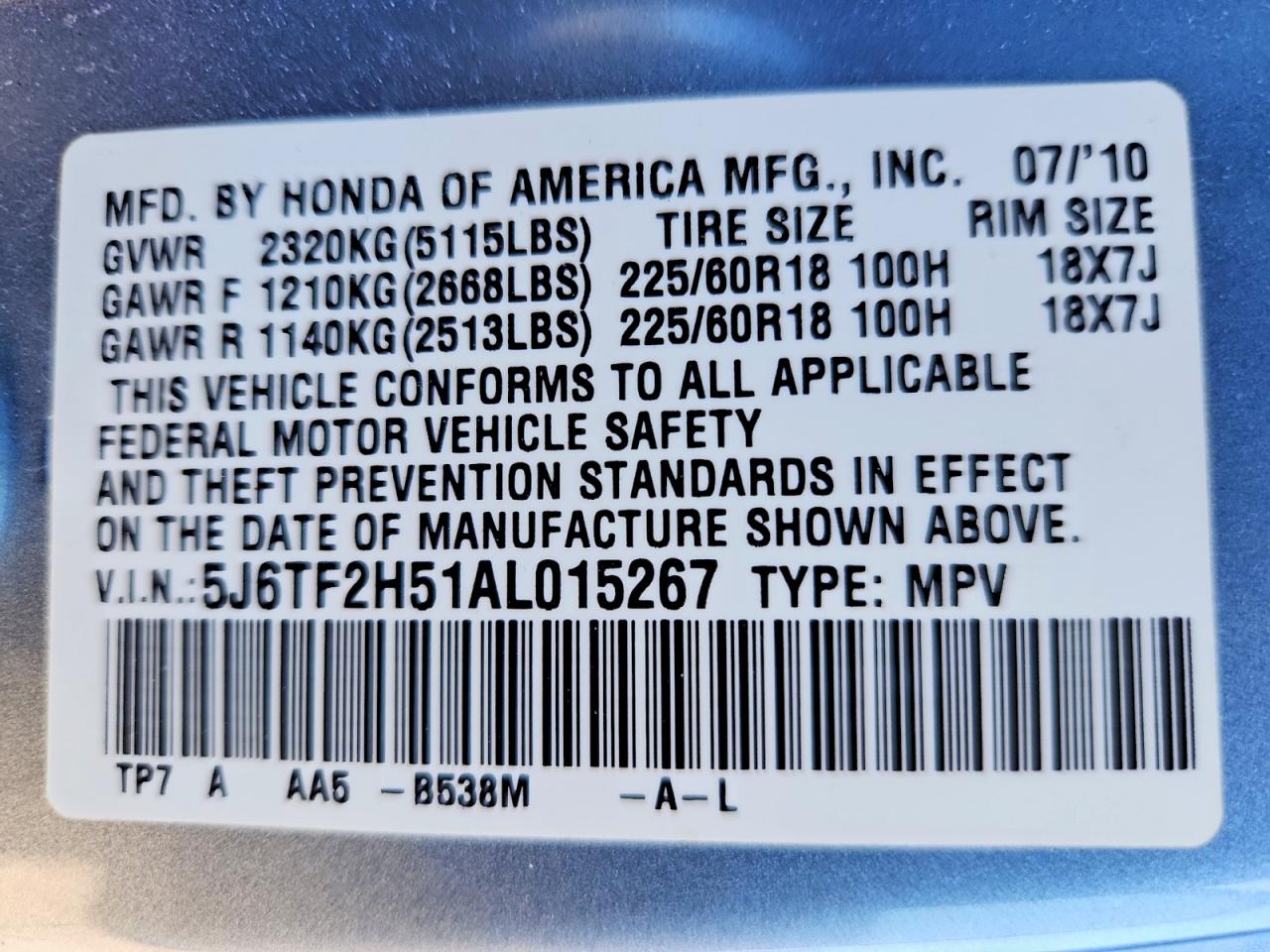 2010 HONDA ACCORD CROSSTOUR EXL photo 13