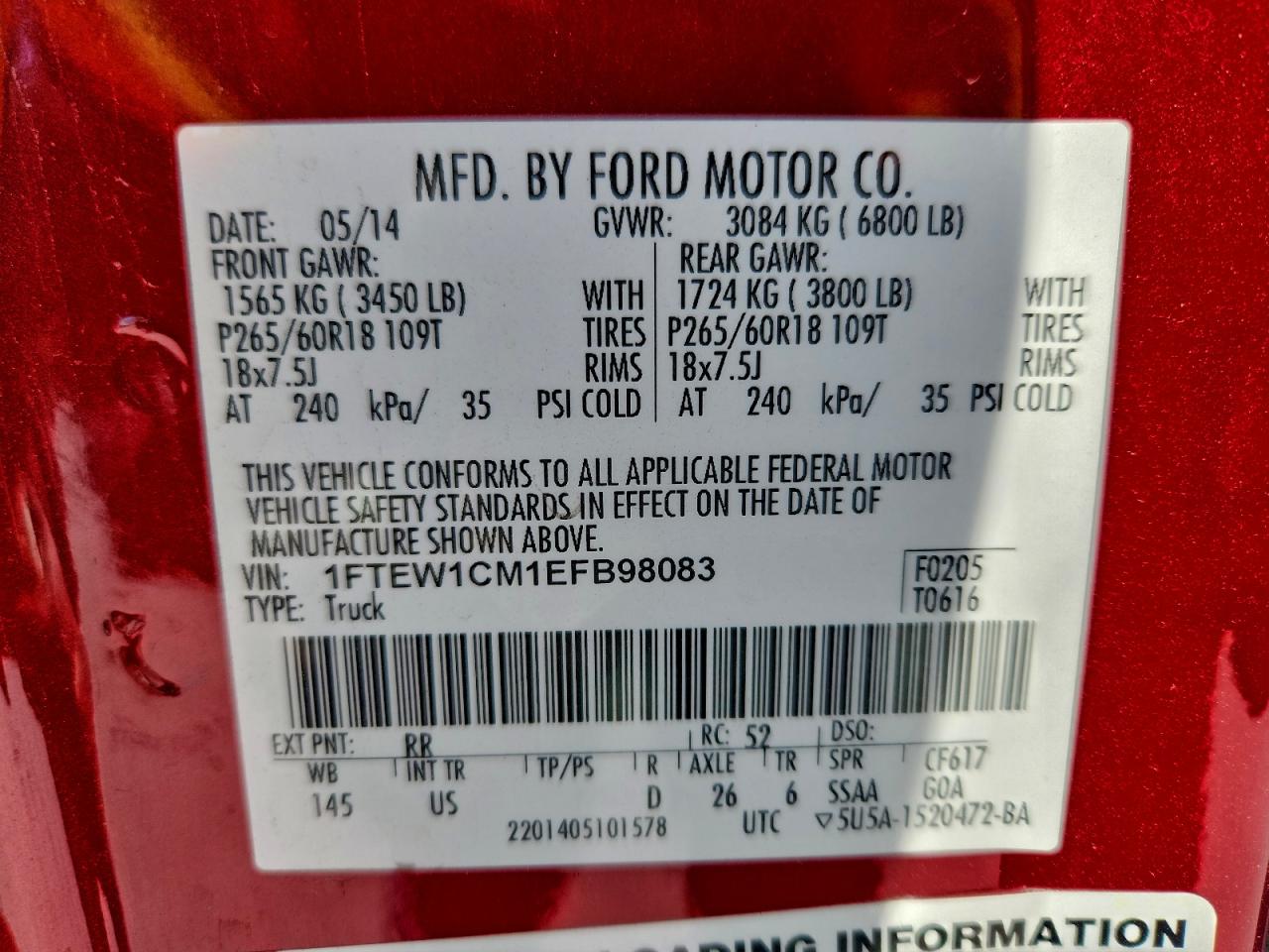 2014 FORD F150 SUPERCREW photo 12