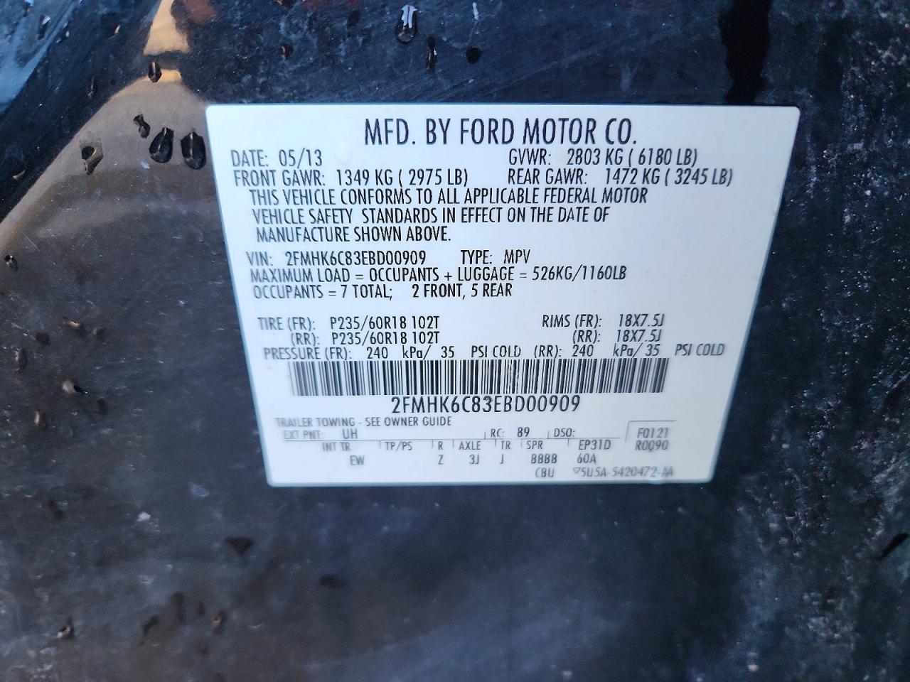 2014 FORD FLEX SEL photo 14