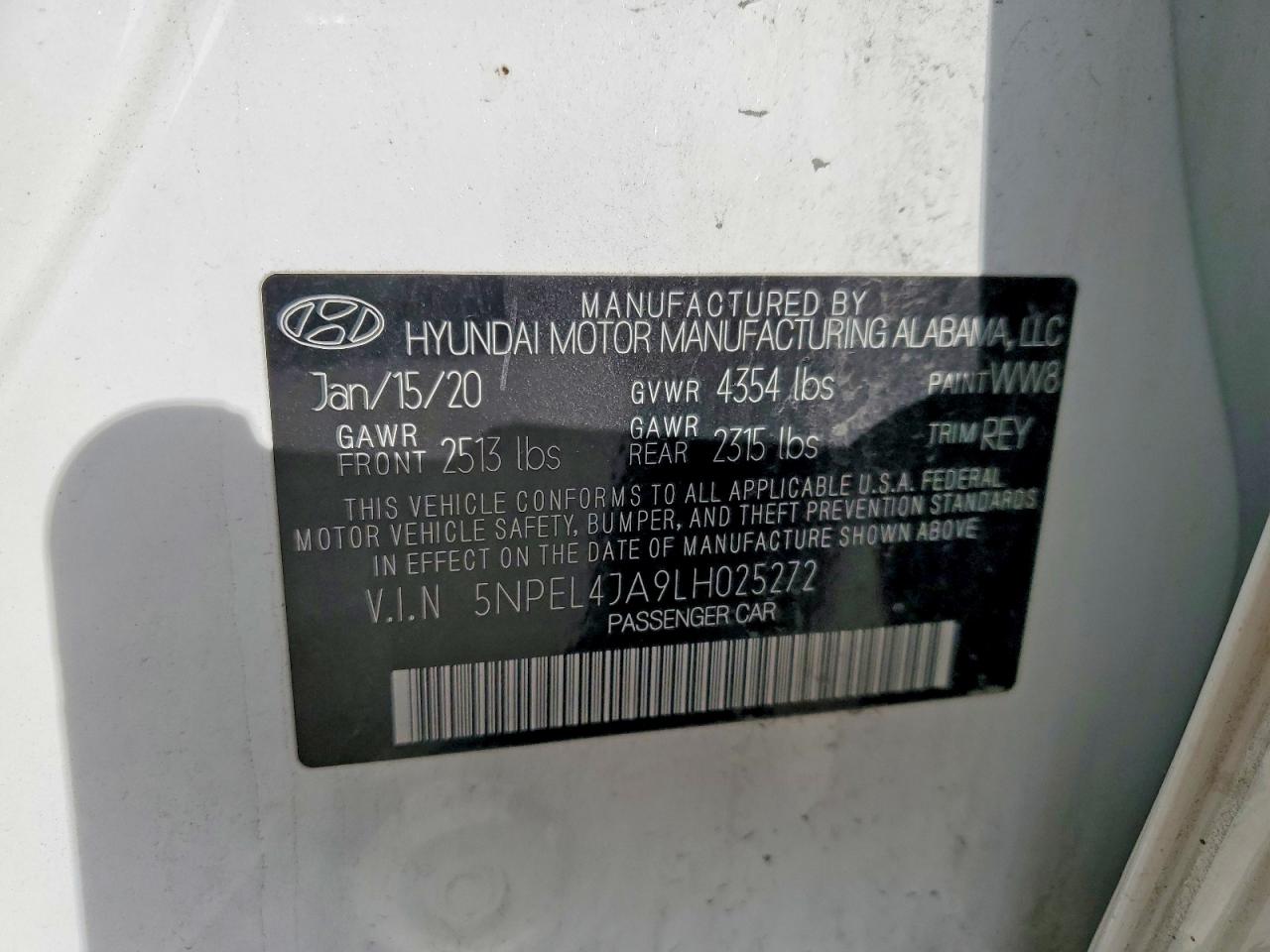 2020 HYUNDAI SONATA SEL photo 12