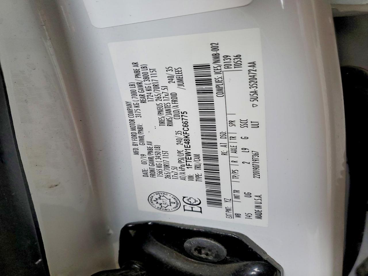 2019 FORD F150 SUPERCREW photo 23