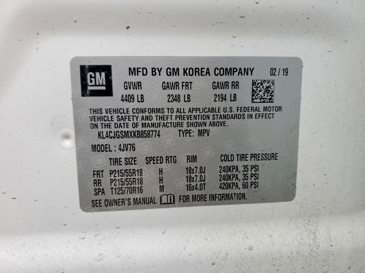 2019 BUICK ENCORE ESSENCE photo 13