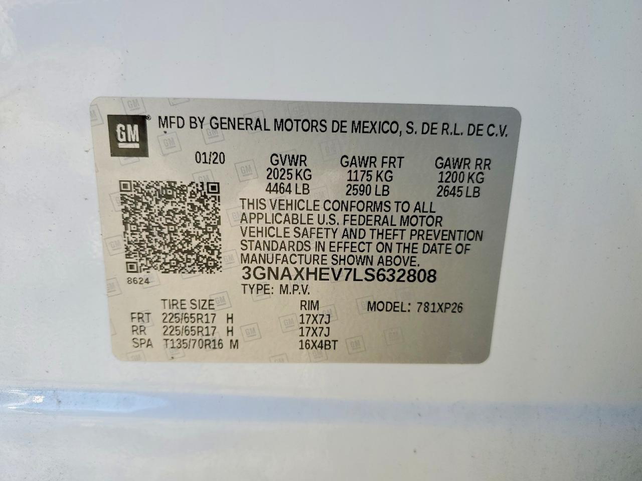 2020 CHEVROLET EQUINOX LS photo 13