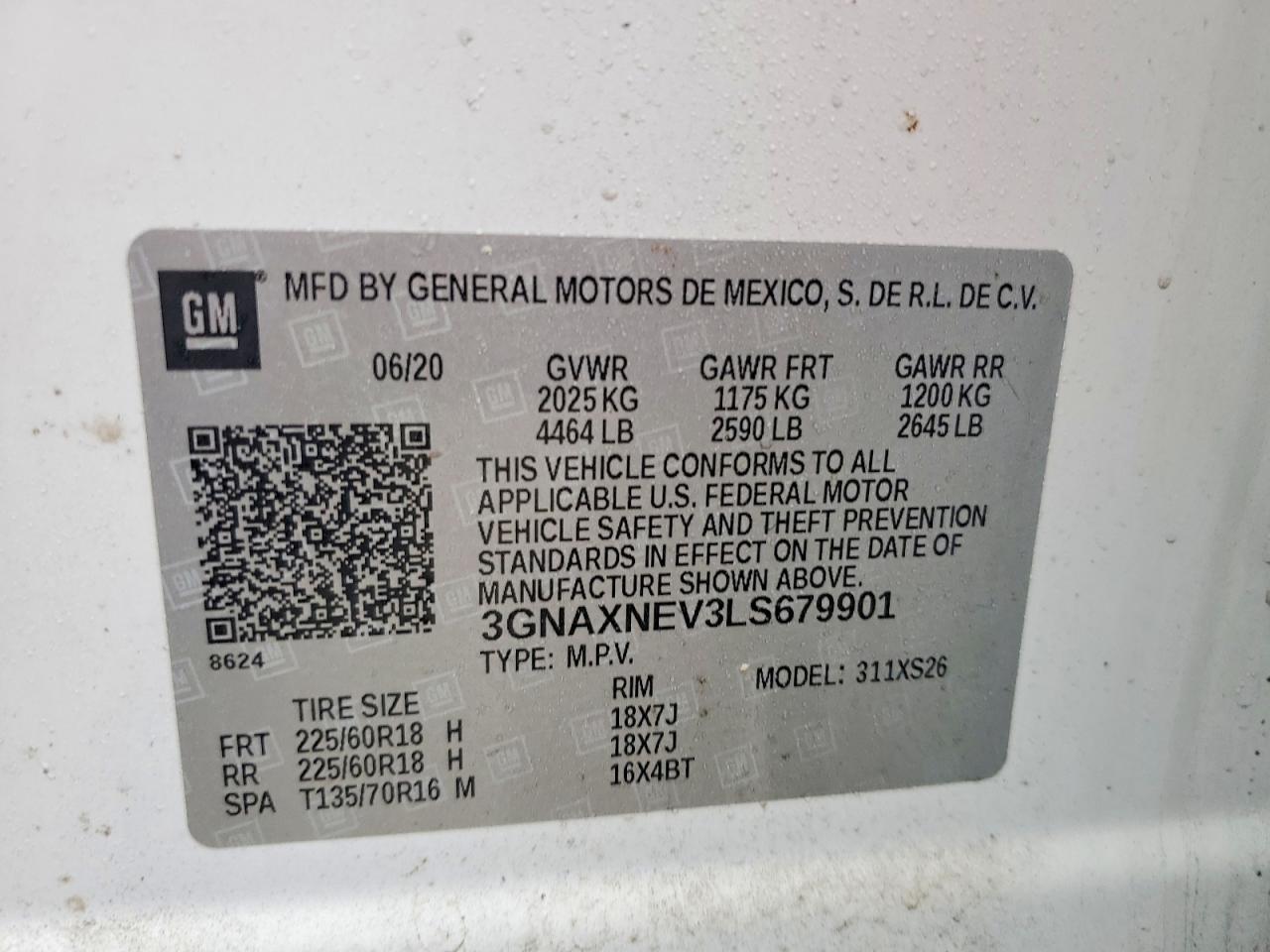 2020 CHEVROLET EQUINOX PREMIER photo 14