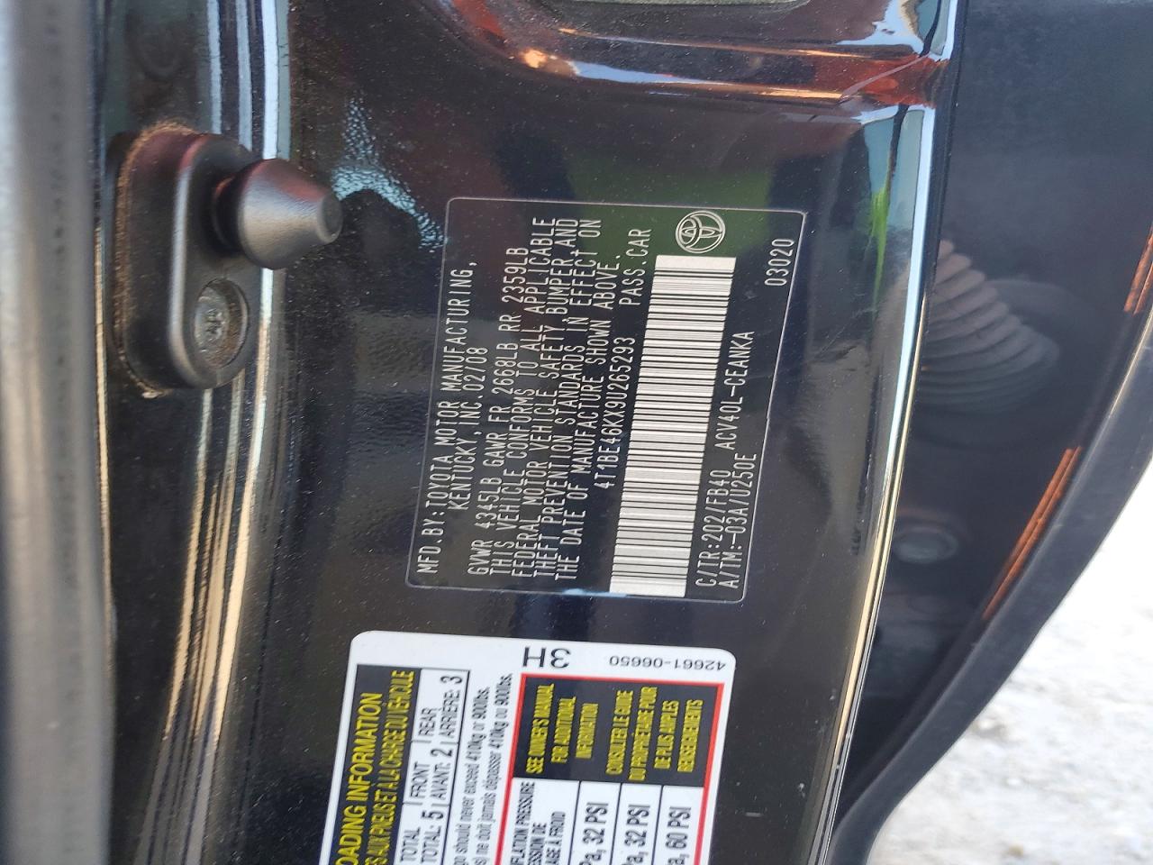 2009 TOYOTA CAMRY BASE photo 12
