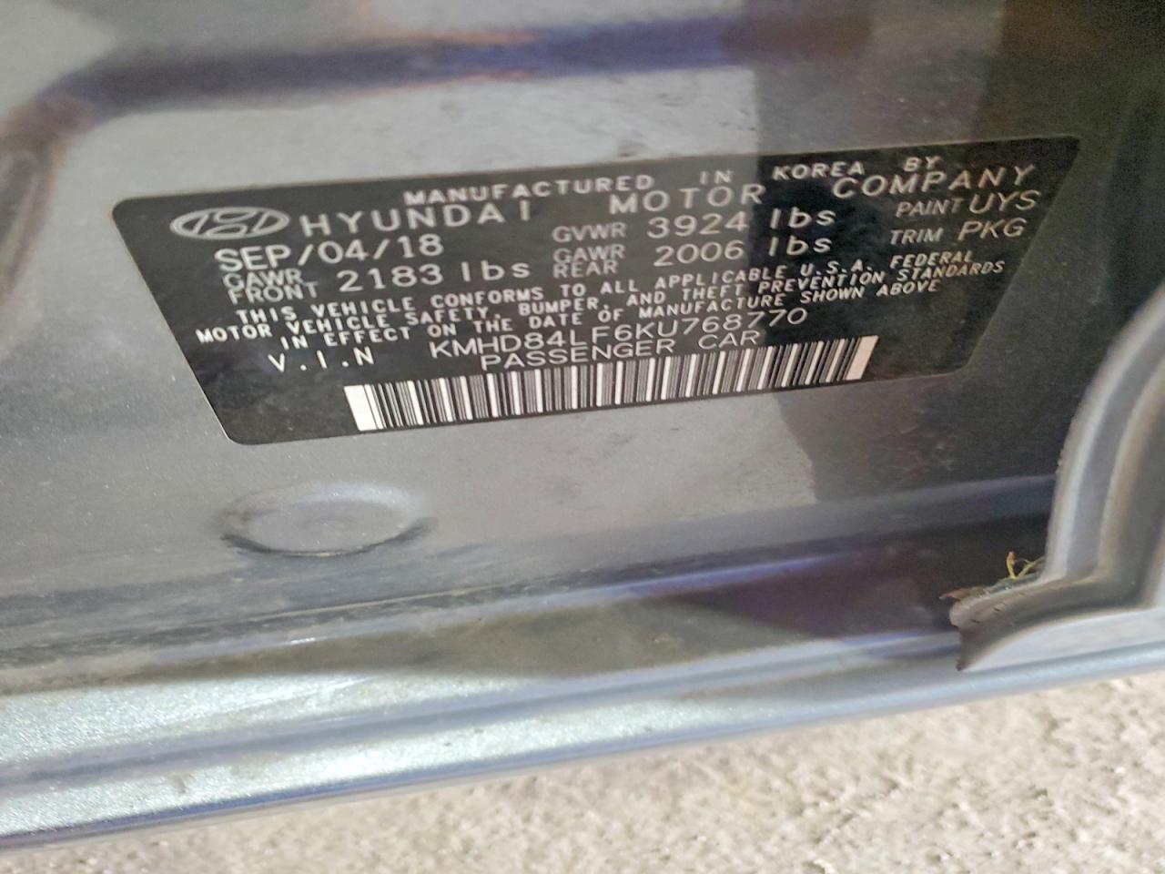 2019 HYUNDAI ELANTRA SEL photo 12