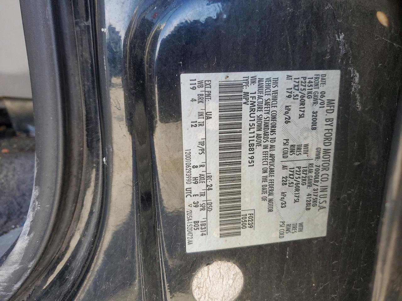 2001 FORD EXPEDITION XLT photo 13