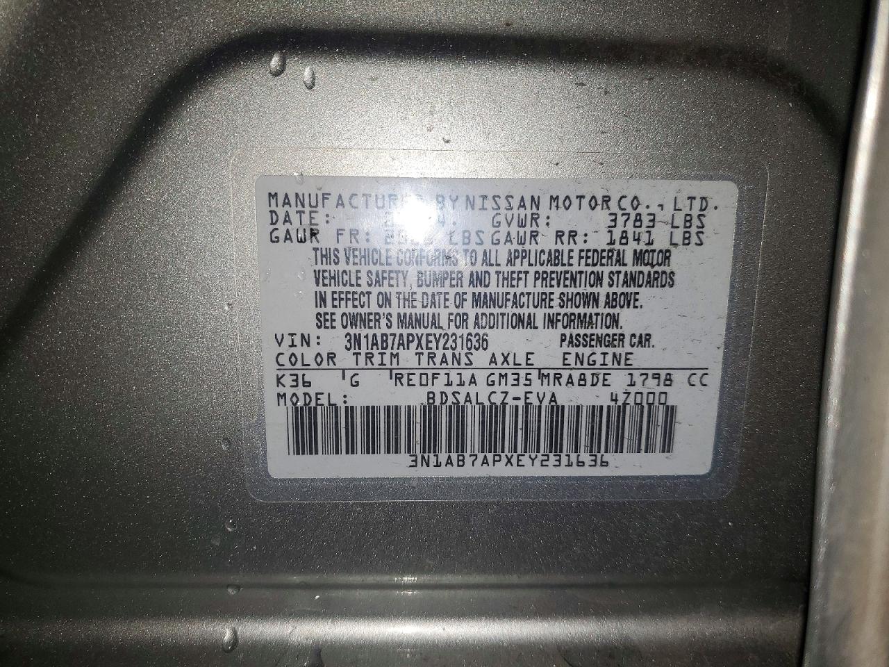 2014 NISSAN SENTRA S photo 12